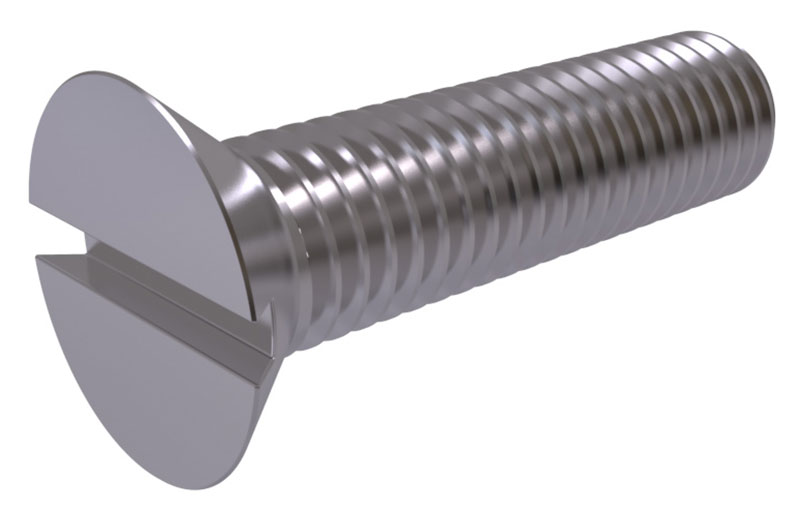 Slotted countersunk head screws (ISO 2009)