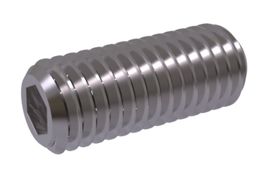 Hexagon socket set screws with flat point (ISO 4026)